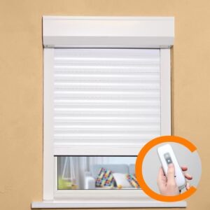 Tapparella in PVC - H 1,55 x L 1,2 m - Radio operatore elettrico - Bianco