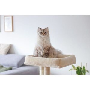 Tiragraffi per gatti 100 cm - ALESSIA - KERBL - Soft - Alcova a due piani