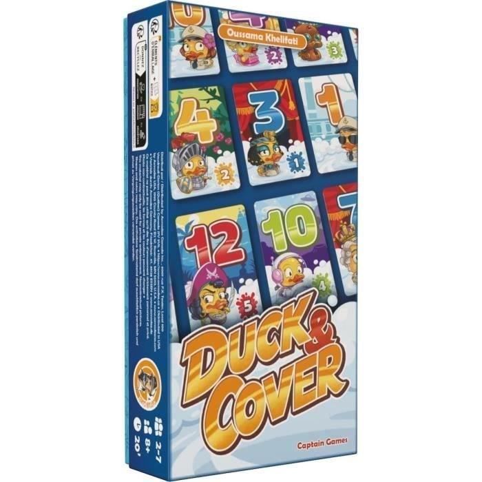 Duck & Cover - Captain Games - Gioco di carte 8+ anni - Da 2 a 7 giocatori - 20 minuti - Asmodee