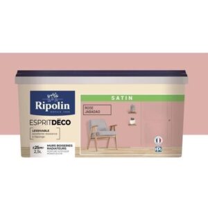 RIPOLIN Vernice satinata ultra coprente per cucina, camera da letto, soggiorno, ingresso, ingresso, corridoio - rosa