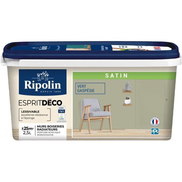 Pittura decorativa a spirito multisupporto - RIPOLIN - 445877 - Verde Gaspesie - Satinata - 2,5 L