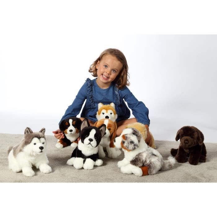 Peluche - Gipsy Toys - Cane seduto - 25 cm - Pastore australiano