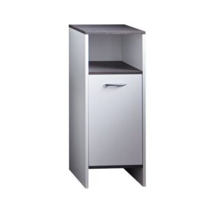 trendteam smart living Armadietto a specchio con molto spazio per riporre gli oggetti, Bianco/Argento fumo, 32 x 82 x 99 cm