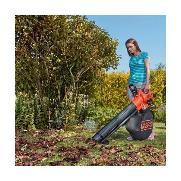 Soffiatore-trituratore aspiratore BLACK+DECKER 36V - Con batteria e caricabatteria - Sacco 45L