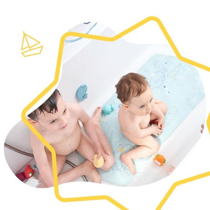 Tappetino da bagno antiscivolo Badabulle XXL con indicatore di temperatura, lunghezza 91 cm