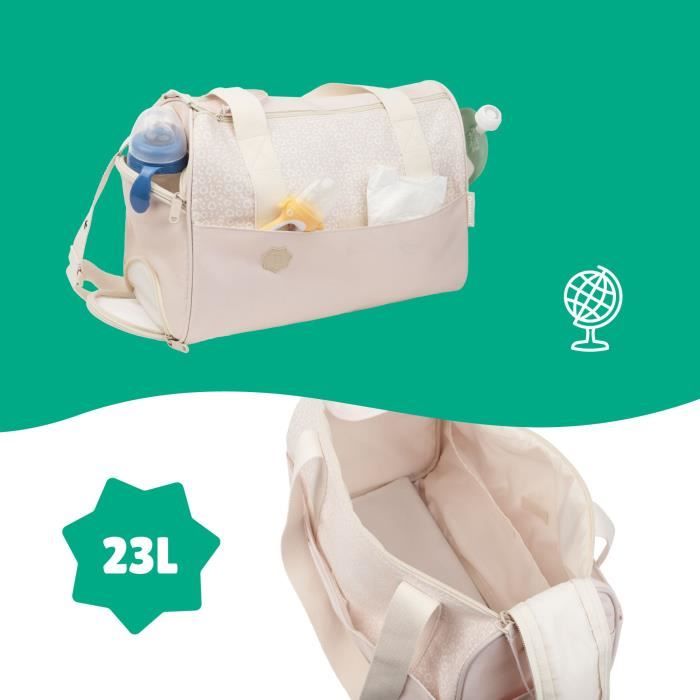 Borsa fasciatoio Badabulle Pocketstyle: fasciatoio, copertura isolante, custodia, accessori per passeggino inclusi, crema
