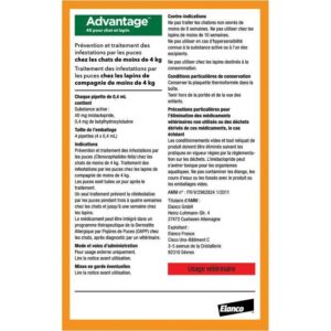 VANTAGGIO 40 - 4 pipette antiparassitarie - Per gatti e conigli di peso inferiore a 4 kg
