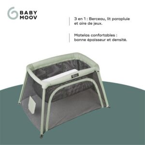 Lettino da viaggio Babymoov Moov and Comfy 3 in 1 - Dalla nascita fino a 4 anni - Culla grande Letto aggiuntivo e Area giochi