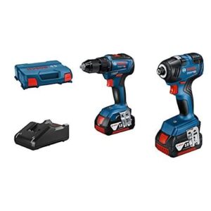 KIT COMBO 2 UTENSILI 18V: GDR 18V-200 + GSR 18V-55 + GBA 18V 2x4.0Ah + GAL 18V-40