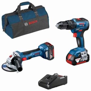 KIT 2 utensili BOSCH GSR/GWS/GKS/GSA/GST + 2 batterie agli ioni di litio da 18 V 4,0 Ah - 0615990M4A