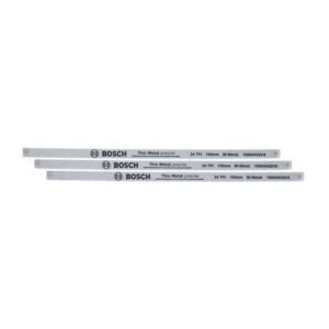 Set di 3 lame per sega alternativa Bosch Precise da 150 mm (lama bimetallica resistente per tagli precisi in metallo/plastica/legno tenero)