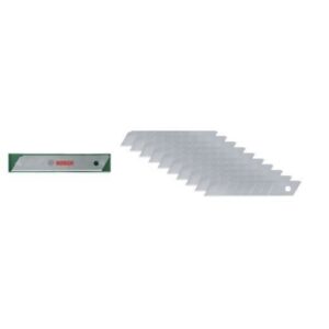 Bosch Set di 10 lame spezzabili da 18 mm (acciaio SK5 di alta qualità, custodia per 7 pezzi spezzabili)