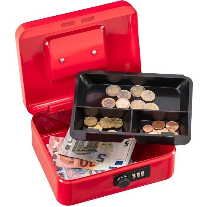 Portamonete - BURG WACHTER - Money Code 5020 Rosso - Apertura a codice, acciaio rosso