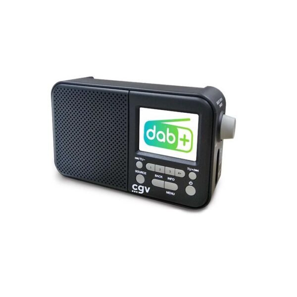 "Radio portatile DAB+ e FM - CGV - DR7+ - Schermo a colori TFT da 2,4"" - Presa per cuffie - Eco-consumo"