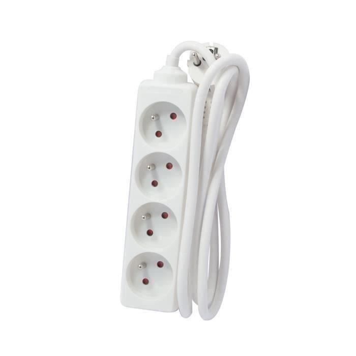 CHACON Ciabatta multipresa 4 prese 16A 3m bianca