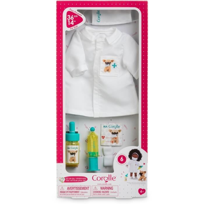 Accessori per bambole - COROLLE - Kit da gioco veterinario - Per bambola da 36 cm - 6 accessori - Dai 4 anni in su