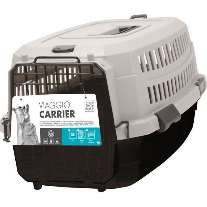 M-PETS Custodia da viaggio Viaggio Carrier M - 68x47,6x45cm - Nero e grigio - Per cane