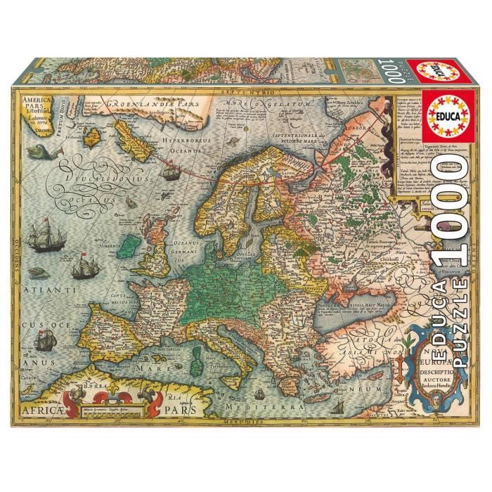Mappa europea - 1000 camere puzzle