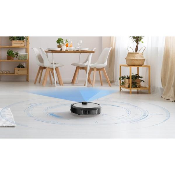 Robot aspirapolvere e scopa connesso con base svuotante EZICLEAN All-in-one Z10 Plus - 240 min - 6000 pa - 180 m² - 1,5 L