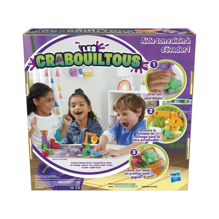 Les Crabouiltous, gioco da tavolo per bambini, dai 5 anni, gioco per la famiglia con la pasta da modellare