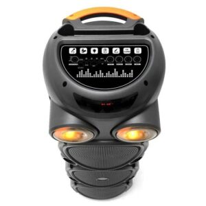 Cassa karaoke luminosa - INOVALLEY - KA129-XXL - Bluetooth V5.0 - 90 cm - 1000 W - 3 altoparlanti da 8'' - Microfono wireless incluso