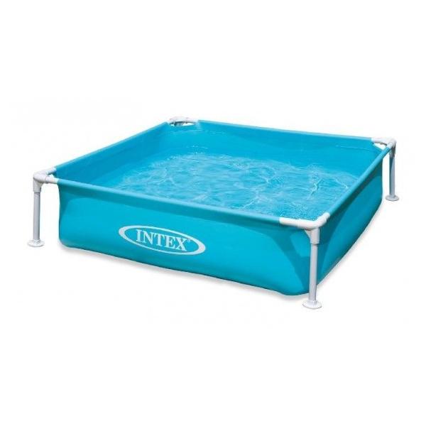 INTEX Piscina in metallo piccante - Quadrata - Turchese
