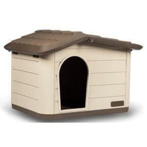 KERBL Cuccia da esterno per gatti - 60 x 51 x 41 cm - Mocca e marrone - Plastica