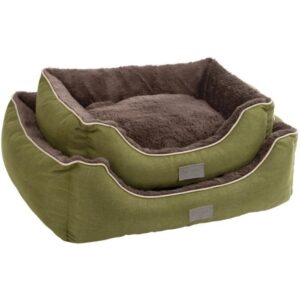 KERBL - Cestino / Cuscino - Samuel - Grigio/Grigio scuro - 60 x 50 x 17cm