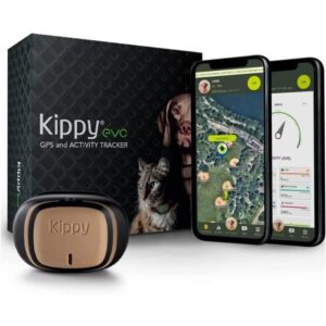 KIPPY - Collare GPS per Cani e Gatti - Evo - 38 GR - Impermeabile - Legno Marrone