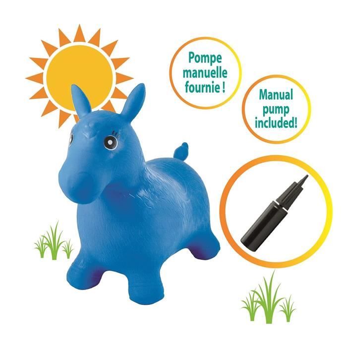 gonfiabile cavallo ponticello blu
