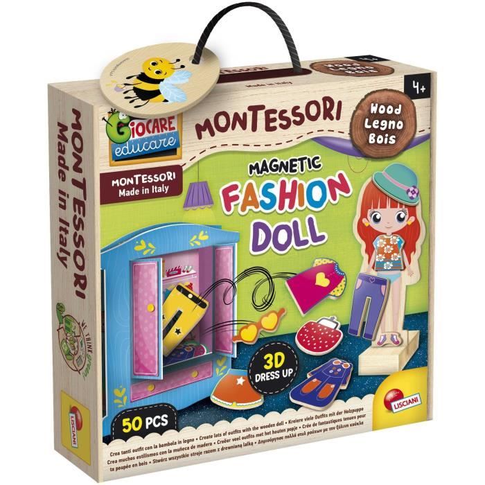 Bambola in legno per creare fantastici outfit - LISCIANI - Metodo Montessori