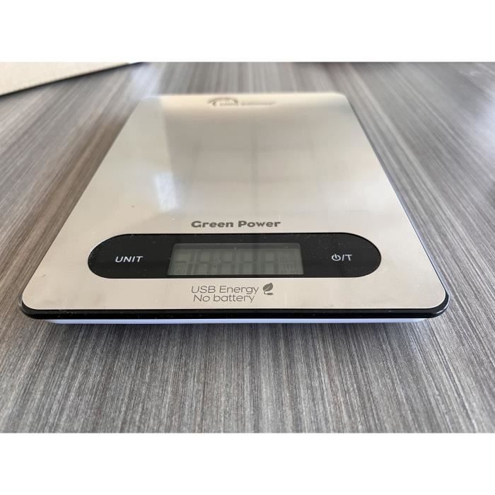 Bilancia culinaria - Sottile - Acciaio inossidabile - USB - Riparabile