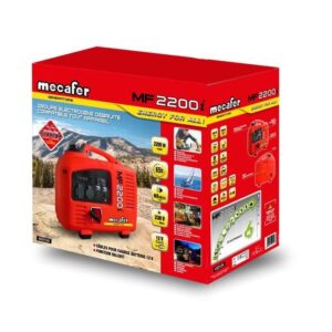 MECAFER Generatore inverter motore a benzina a 4 tempi 2200 W max