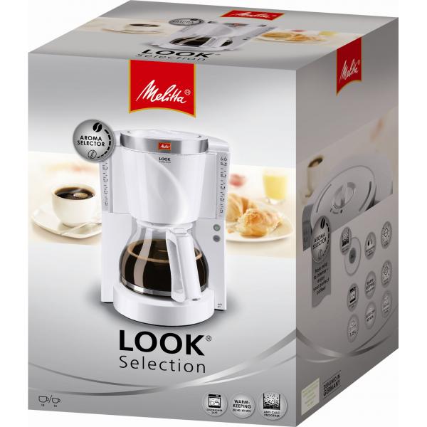MELITTA Look IV Selection 1011-03 Caffettiera bianco / acciaio spazzolato