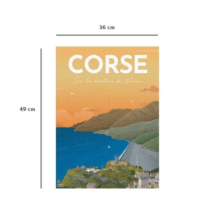 Nathan-Puzzle 500 pezzi-Poster della Corsica/Louis l'Affiche-Des 10 ans-Puzzle di alta qualità-Collezione Nostalgia-87826