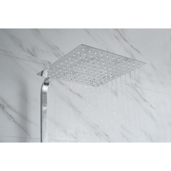 OCEANIC Colonna doccia - Miscelatore termostatico - Soffione quadrato alto 30x30 cm - Cromo