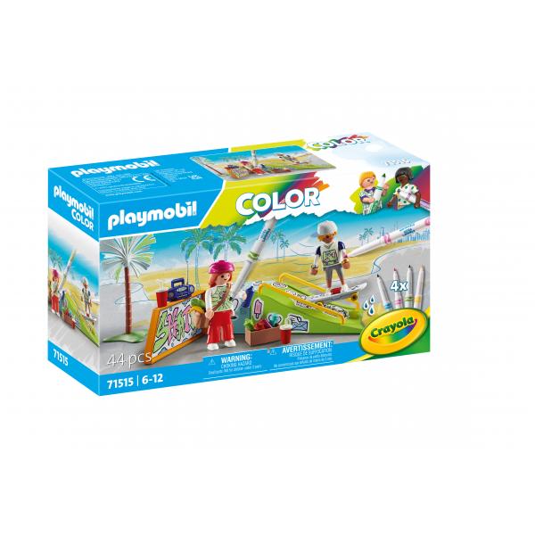 PLAYMOBIL - 71515 - Skateboarder con rampa