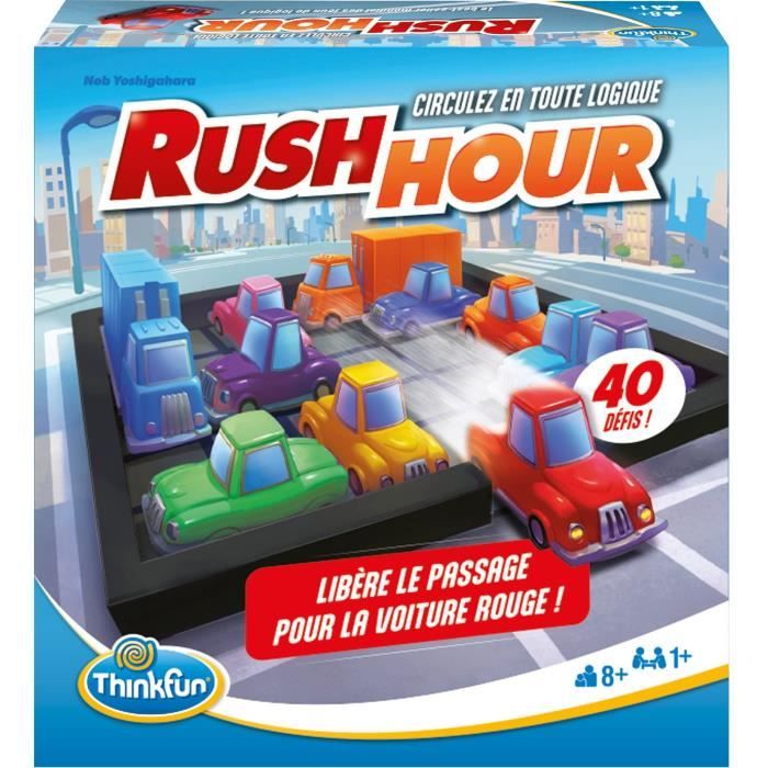 ThinkFun Rush Hou- Gioco di logica-Puzzle-Ingorgo stradale-40 sfide 4 livello-1 Giocatore o più di 8 anni-Ravensburger-Misto-6600