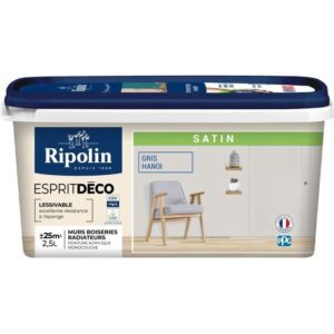 Spirito decorativo multisuperficie, grigio satinato Hanoi - RIPOLIN - 2,5 L