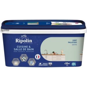 Dipingere pareti, falegnameria, soffitti, radiatori - RIPOLIN - Cucina e bagno - 2 L - Verde Palatino