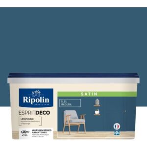 RIPOLIN Pittura murale tutti i pezzi, Ripolin - Blue Madura Satin, 2.5L