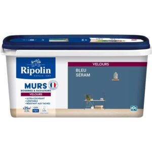 Decorazione murale, lavorazione del legno e radiatori, seram velluto blu - RIPOLIN - 2,5 L