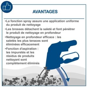 Spazzola universale per macchie profonde - SCHEPPACH - PRB300 - Compatibile con aspiraliquidi standard