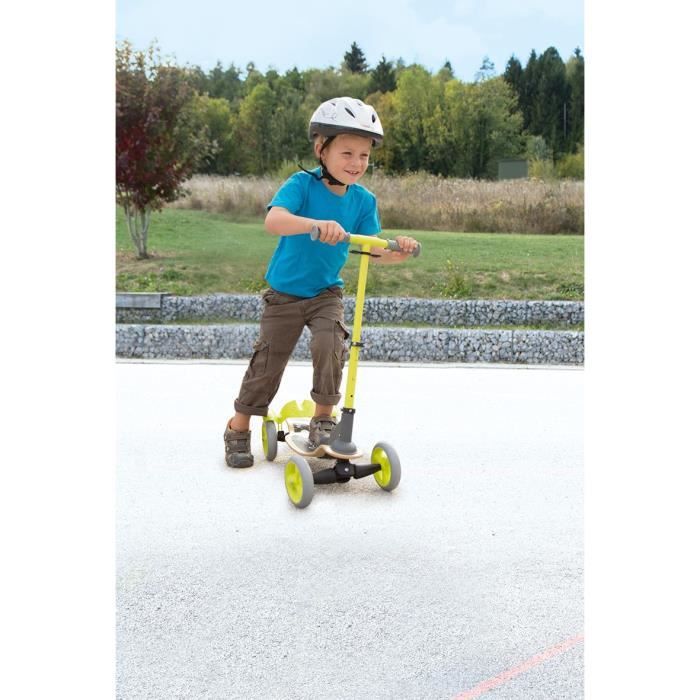 Pattino in legno SMOBY a 4 ruote - Manubrio regolabile - Pieghevole