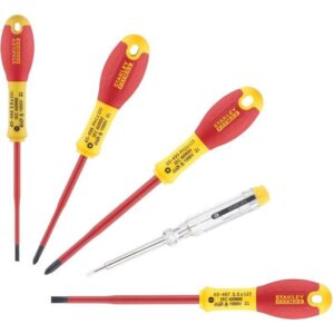 Set di 5 cacciaviti - STANLEY FATMAX - XTHT0-62692 - Slim isolati 1000V - Elettricista + Phillips + Tester