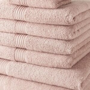 Set 4 Asciugamani Bagno TODAY 30x50 + 4 Asciugamani Bagno 50x90 + 2 Teli Bagno 70x130 cm 100% Cotone - Rosa Sabbia