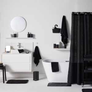 Pattumiera da bagno - TODAY - UTILITY - 3 L - Ø 17 xx H 25 cm - Polipropilene - Nero morbido