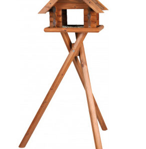 TRIXIE Mangiatoia per uccelli con base in pino Natura - 47 x 40 x 36 cm / 1,40 m - Marrone - Per uccelli