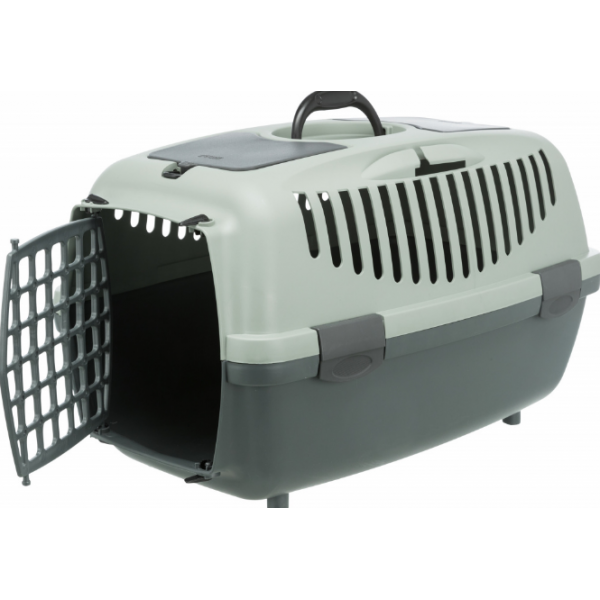 TRIXIE Box da trasporto Capri 1 - XS - 32 x 31 x 48 cm - Grigio antracite e verde - Per cani