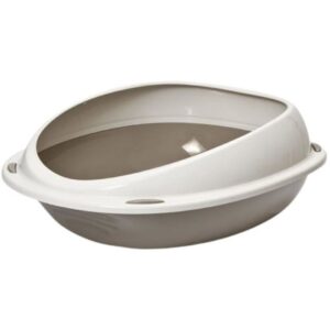 Lettiera ovale AIME con bordo rimovibile - 57 x 40 x 19 cm - Per gatti